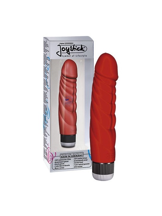 VIBRATORE REALISTICO CON RILIEVI AD ONDA \"MR. BIG \" ROSSO - 21 CM