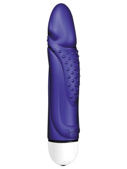 VIBRATORE CON RILIEVI STIMOLANTI \KING ROCKY COMFORT\ BLU - 18 CM