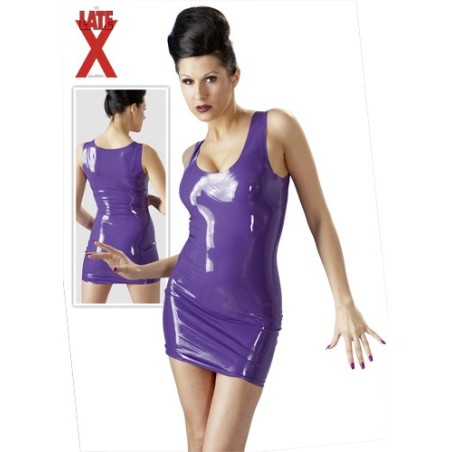 MINI ABITO IN LATEX VIOLA LATEX DRESS PURPLE