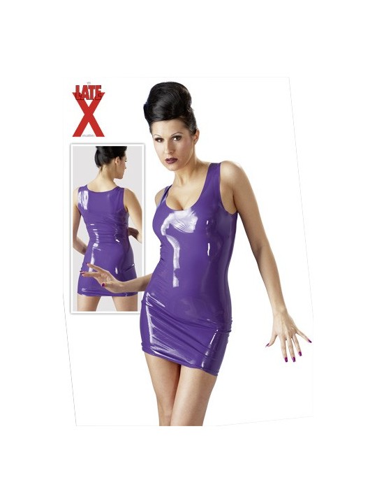 MINI ABITO IN LATEX VIOLA "LATEX DRESS PURPLE"