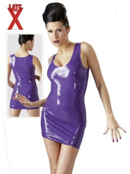 MINI ABITO IN LATEX VIOLA "LATEX DRESS PURPLE"