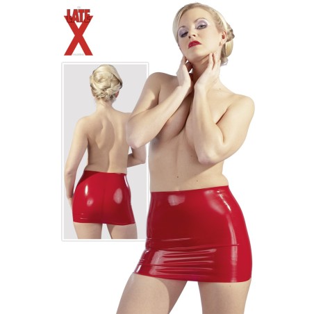 MINIGONNA IN LATEX ROSSO