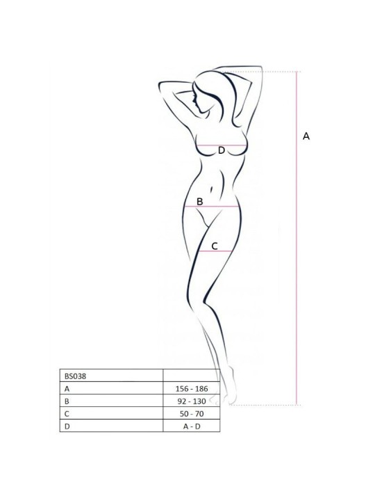 BODYSTOCKING PASSION WOMAN "BS038" ROSSO - TAGLIA UNICA