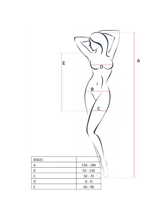 BODYSTOCKING DRESS STYLE PASSION WOMAN "BS025" BIANCO - TAGLIA UNICA