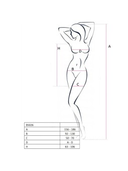 BODYSTOCKING DRESS STYLE PASSION WOMAN "BS026" NERO - TAGLIA UNICA