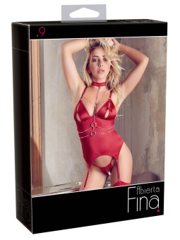 COMPLETO INTIMO BASQUE ALBERTA FINA - COLORE ROSSO