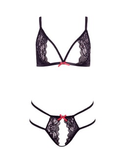 COMPLETO INTIMO 4 pz BARELY BARE "TIE ME UP" - COLORE NERO - TAGLIA UNICA