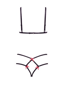 COMPLETO INTIMO 4 pz BARELY BARE "TIE ME UP" - COLORE NERO - TAGLIA UNICA