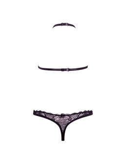 COMPLETO 2 PZ BARELY BARE "DUAL STRAP PANTY BRALETTE" - COLORE NERO - TAGLIA UNICA