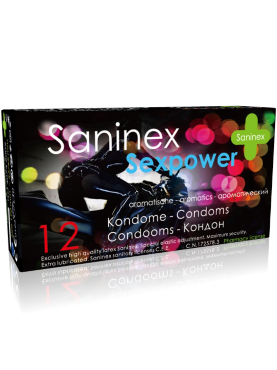 PROFILATTICI SANINEX "SEX POWER" 12 PEZZI