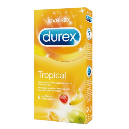 PROFILATTICI COLORATI ED AROMATIZZATI DUREX TROPICAL - 6 PEZZI