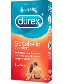 PROFILATTICI EXTRA LUBRIFICATI DUREX "SETTEBELLO COMFORT"  6 PEZZI