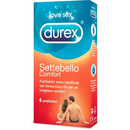 PROFILATTICI EXTRA LUBRIFICATI DUREX SETTEBELLO COMFORT  6 PEZZI