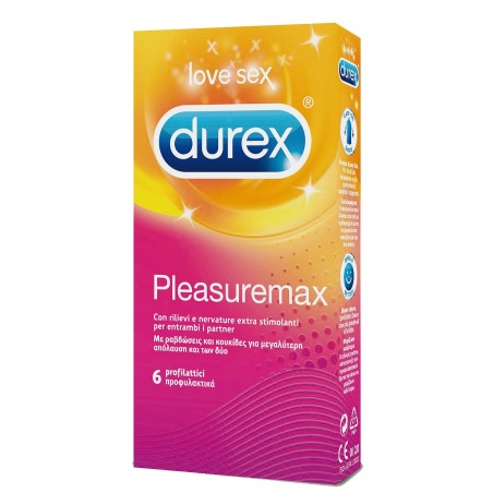 PROFILATTICI CON RILIEVI E SCANALATURE DUREX PLEASUREMAX - 6 PEZZI