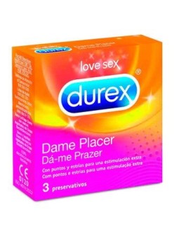 PROFILATTICI STIMOLANTI DUREX DAME PLACER DOTTED - 3 PEZZI