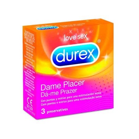 PROFILATTICI STIMOLANTI DUREX DAME PLACER DOTTED - 3 PEZZI