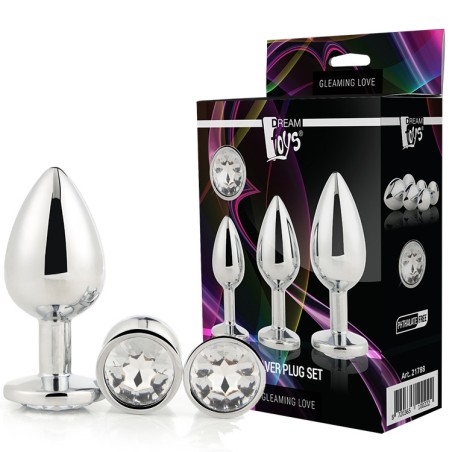 SET 3 PLUGS DREAM TOYS - ARGENTO