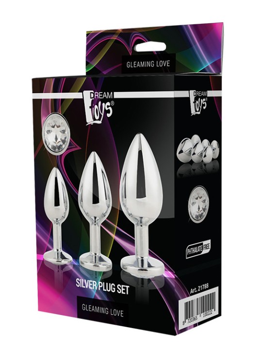 SET 3 PLUGS "DREAM TOYS" - ARGENTO