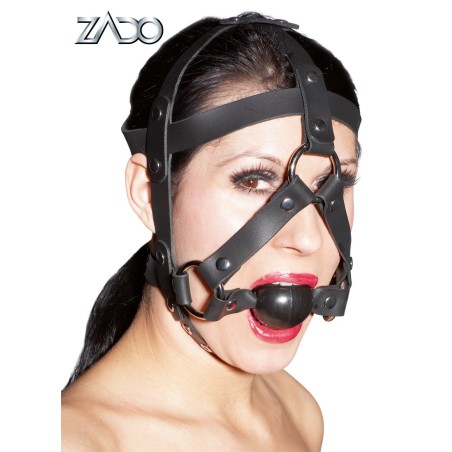 MASCHERA CON CINGHIE E BAVAGLIO BALL GAG ZADO