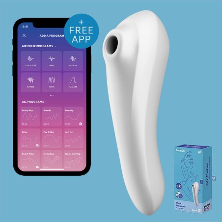 STIMOLATORE CLITORIDE - SATISFYER DUAL PLEASURE - CON ARIA PULSATA