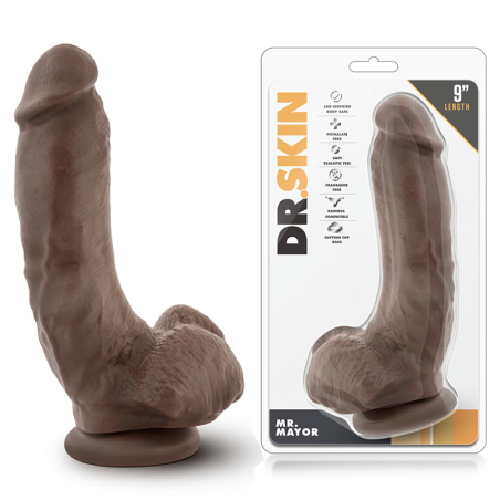 FALLO REALISTICO DR. SKIN MR D COCK 9 CHOCOLATE