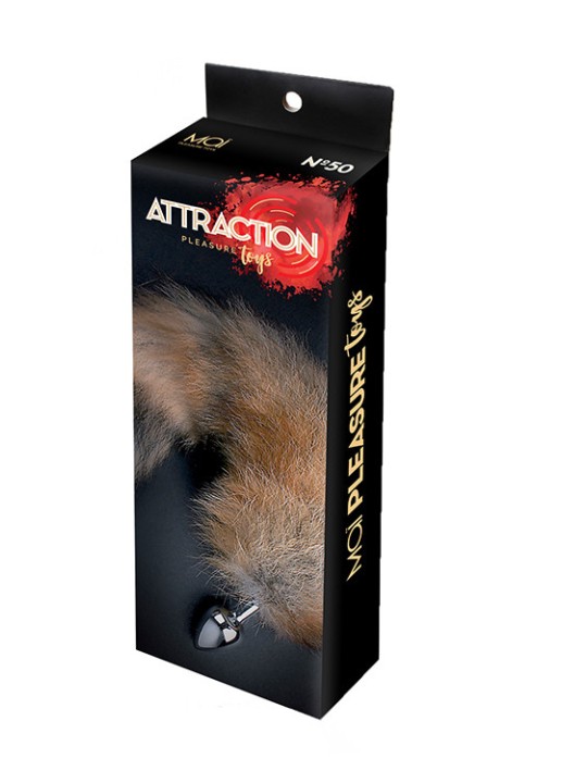 PLUG ANALE CON CODA ver.1 "ATTRACTION TOYS" N.50 - ARGENTO