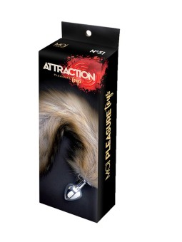 PLUG ANALE CON CODA ver.2 "ATTRACTION TOYS" N.50 - ARGENTO