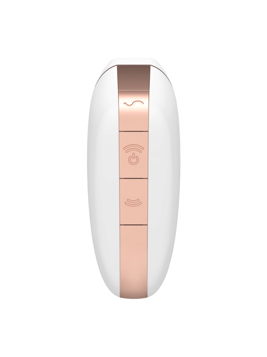 STIMOLATORE CLITORIDE - SATISFYER CONNECT - LOVE TRIANGLE - WHITE / GOLD