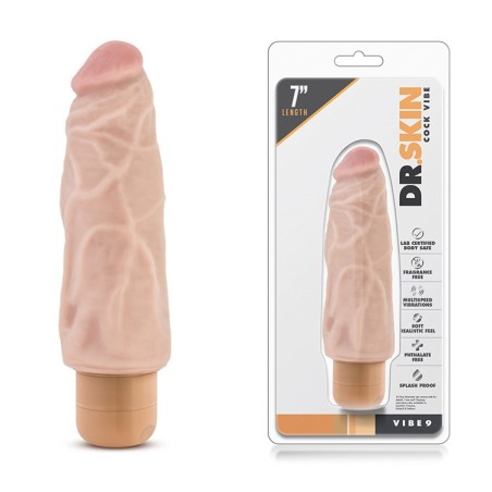 VIBRATORE REALISTICO DR. SKIN COCK VIBE 9 CARNE -